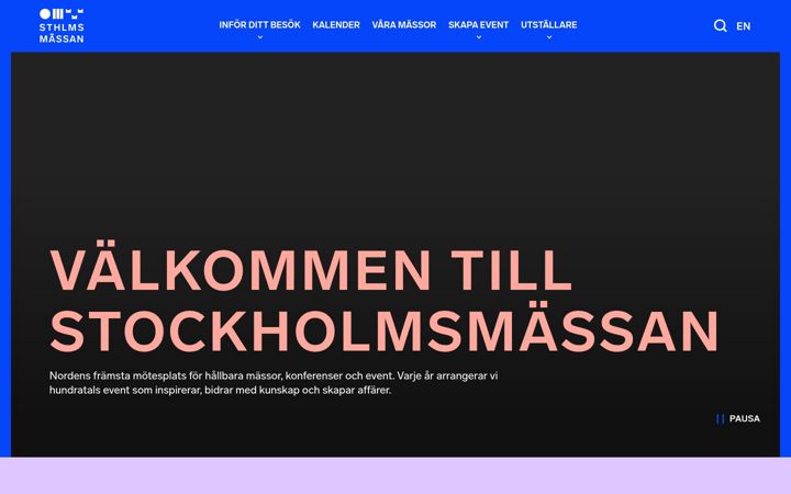 Screenshot of stockholmsmassan.se