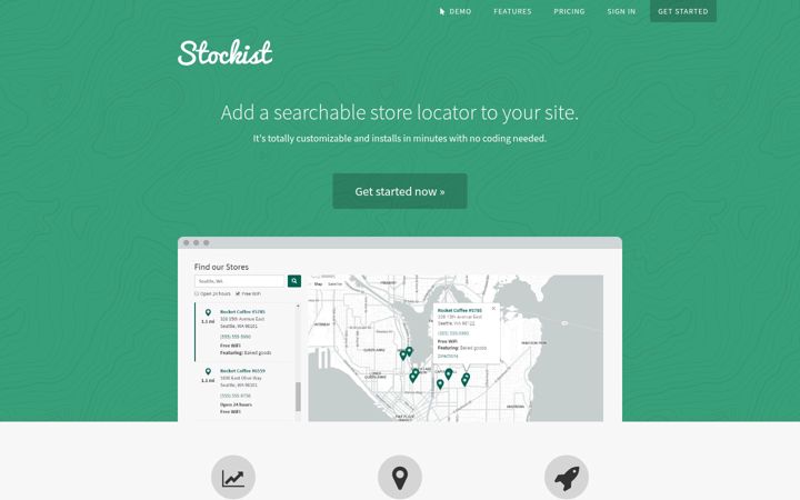 Screenshot of stockist.co