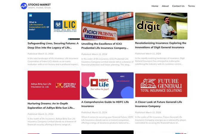 Screenshot of stockomarket.com