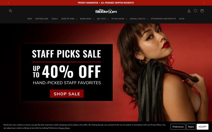 Screenshot of stockroom.com