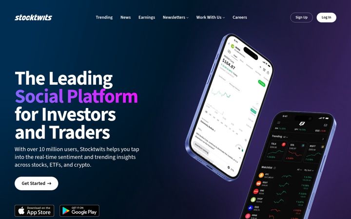 Ekrano kopija stocktwits.com