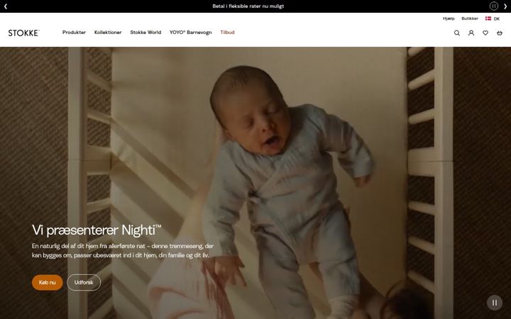 Screenshot of stokke.com