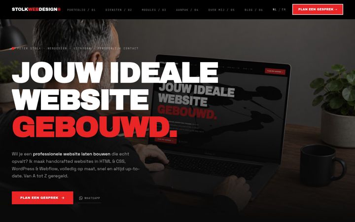 Snímek obrazovky stolkwebdesign.nl