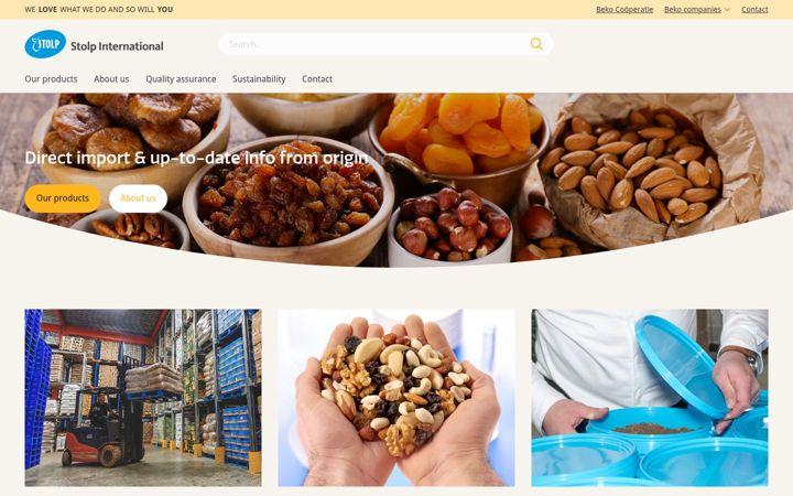 Kuvakaappaus sivustosta stolp-int.com
