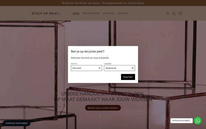 Screenshot di stolpopmaat.nl