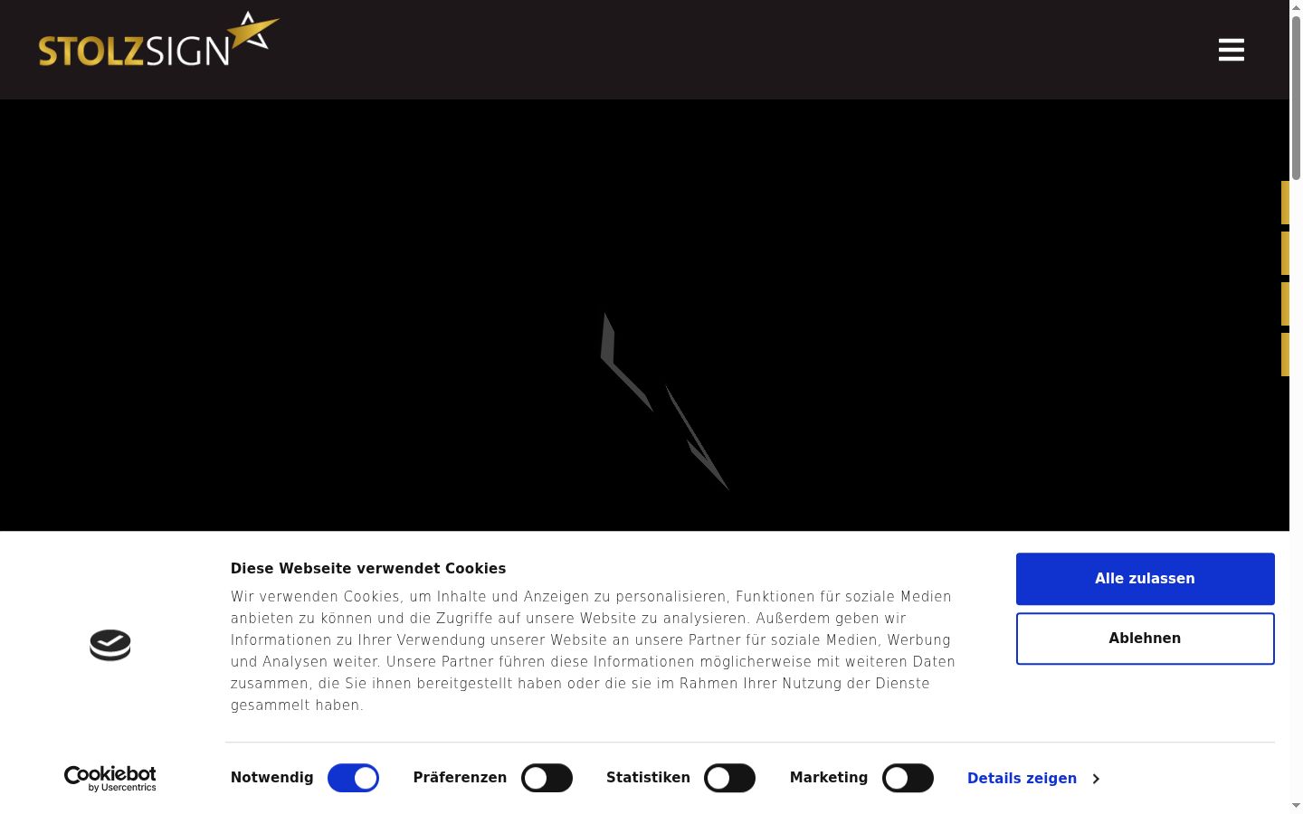 Snímka obrazovky banera súhlasu zobrazeného pred akoukoľvek interakciou