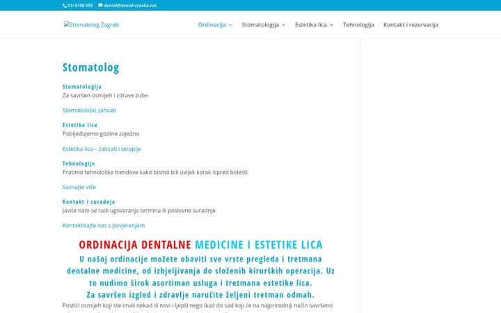 Captură de ecran a stomatolog-zg.com