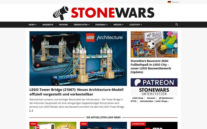 Screenshot of stonewars.de