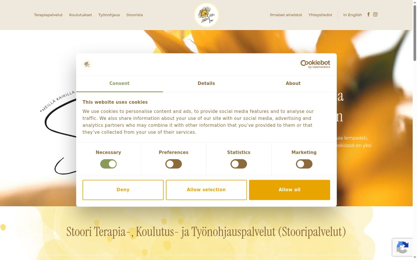Screenshot tal-banner tal-kunsens muri qabel kwalunkwe interazzjoni