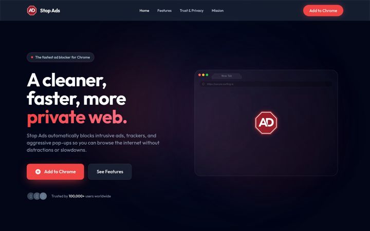 Screenshot of stopads-now.com