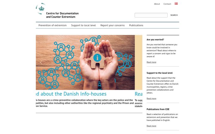 Screenshot of stopextremism.dk