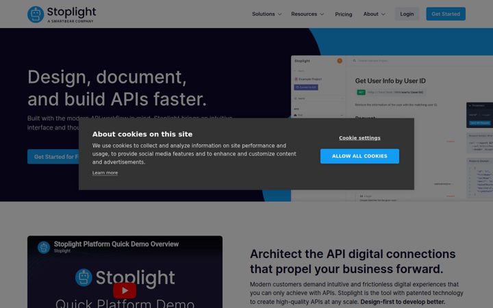 Screenshot of stoplight.io