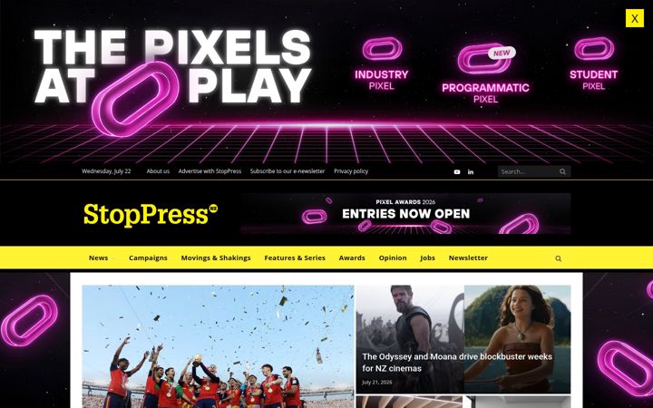 Screenshot of stoppress.co.nz