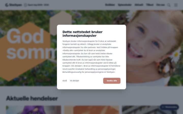 Snimka zaslona za storbyen.no