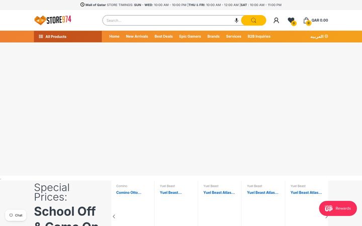 Screenshot of store974.com