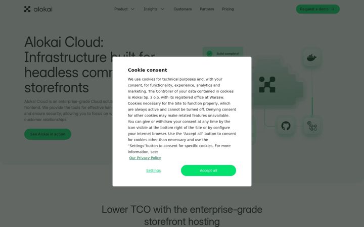 Screenshot of storefrontcloud.io