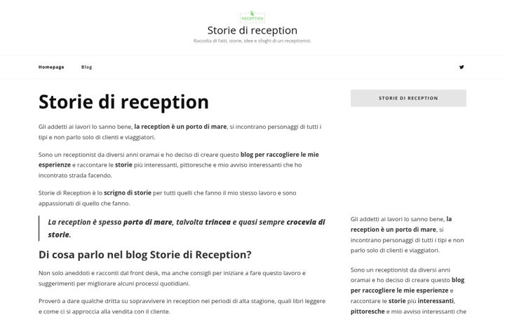 Ekrano kopija storiedireception.com