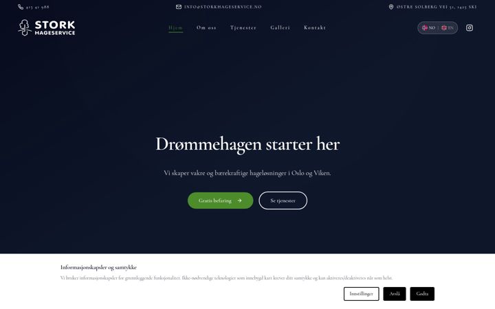 Screenshot of storkhageservice.no
