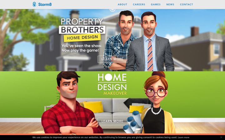 Screenshot of storm8.com
