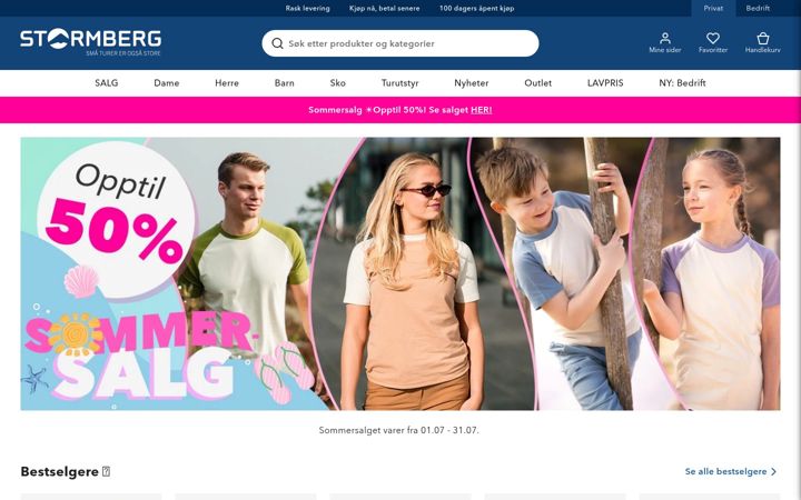 Екранна снимка на stormberg.com