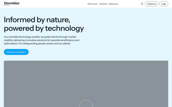 Screenshot of stormgeo.com