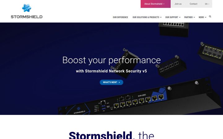 Screenshot of stormshield.eu