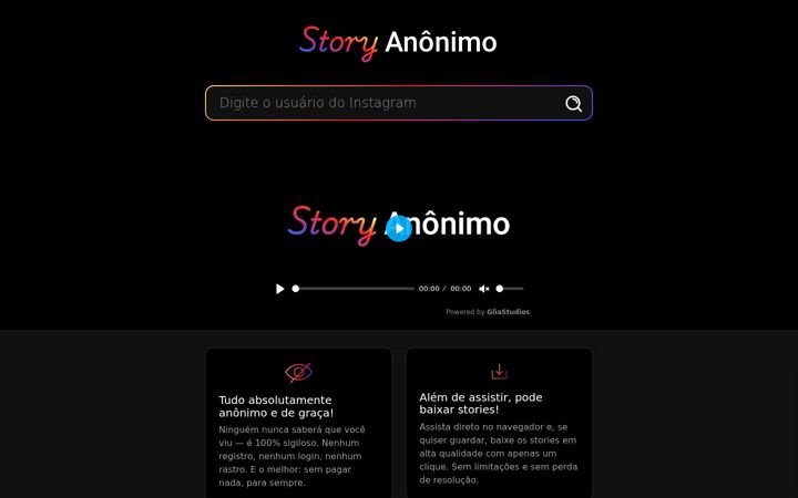 Captură de ecran a storyanonimo.io
