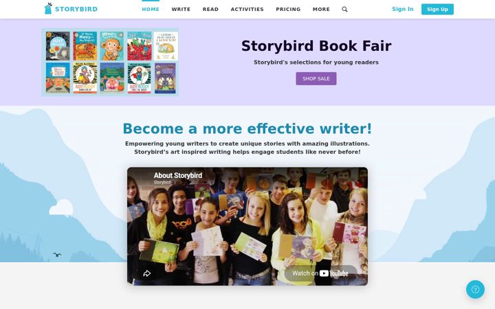 Screenshot of storybird.com