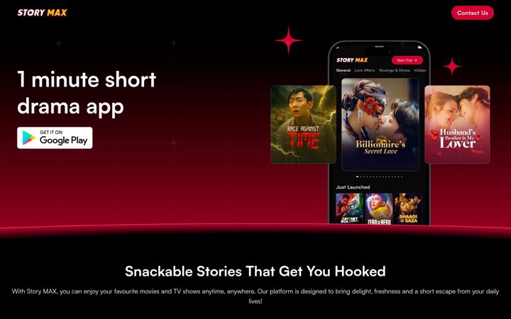 Captură de ecran a storymax.co