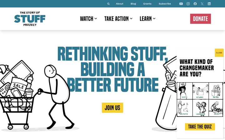 Screenshot of storyofstuff.com
