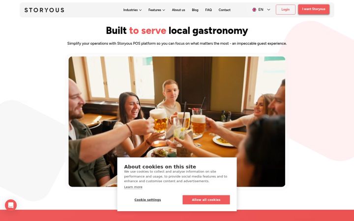 Screenshot of storyous.com