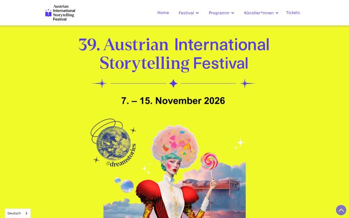 Screenshot of storytellingfestival.at