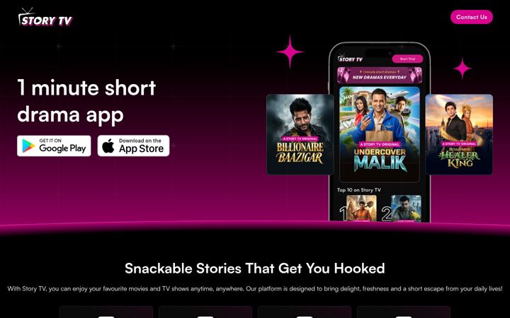 Captura de pantalla de storytv.co.in