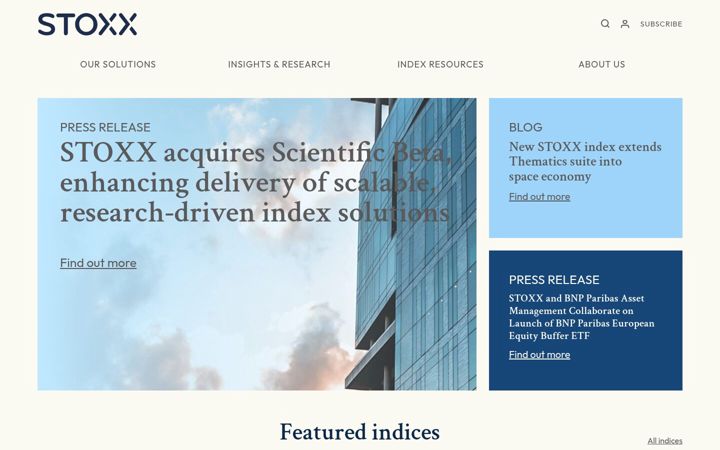 Screenshot of stoxx.com