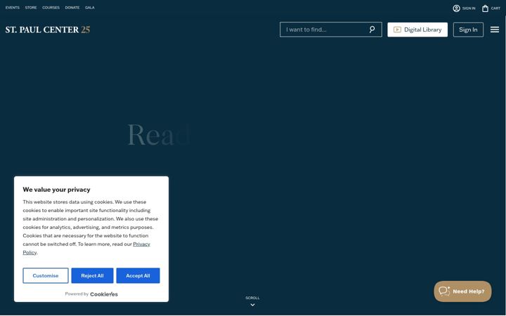 Screenshot of stpaulcenter.com