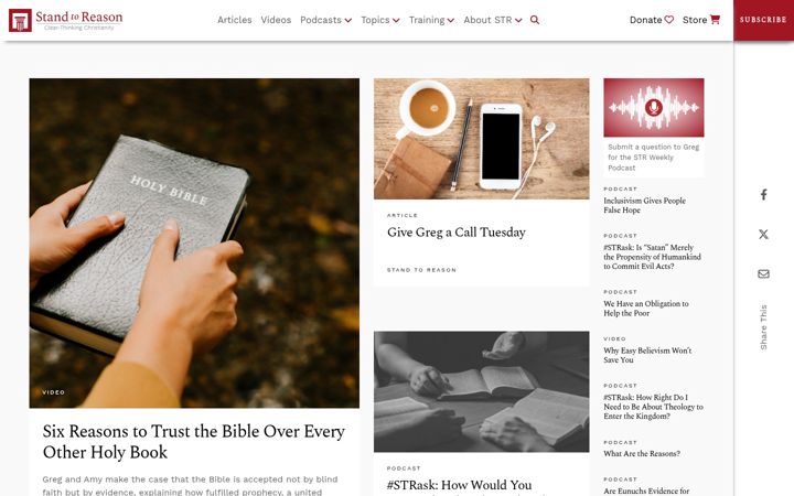 Screenshot of str.org