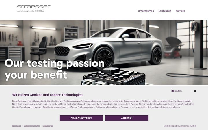 Screenshot of straesser-automotive.com