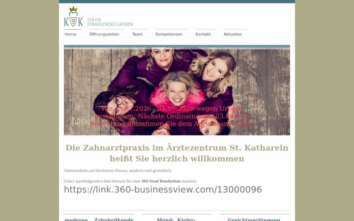 Screenshot of strahlendes-lachen.at