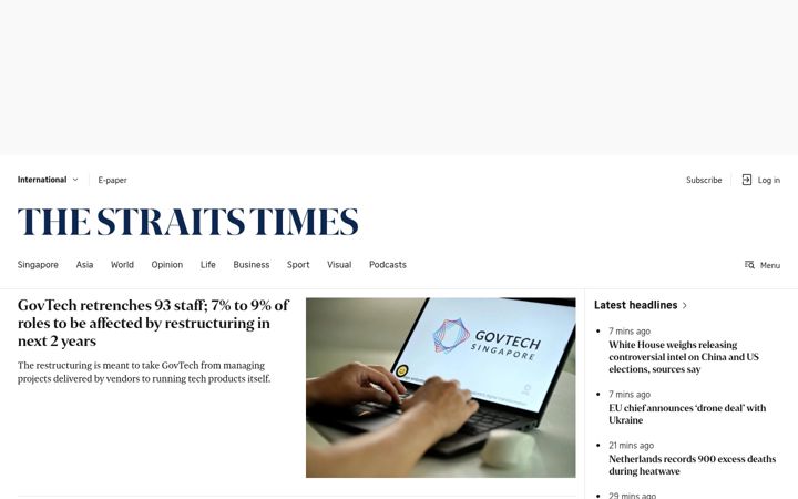 Posnetek zaslona straitstimes.com