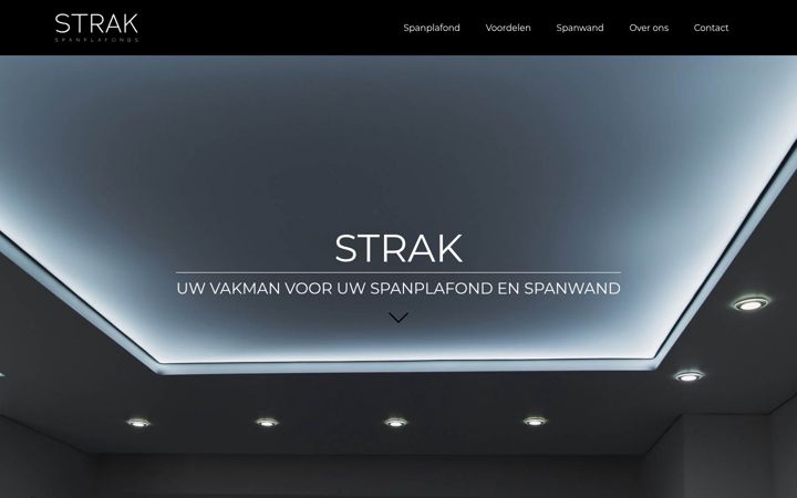 Screenshot ta' strak-spanplafonds.be