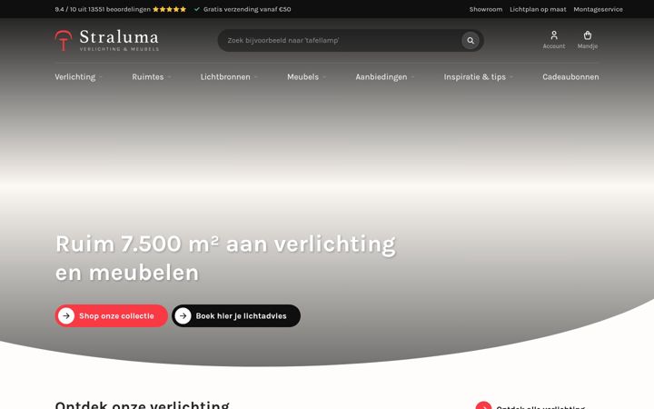 Screenshot von straluma.nl
