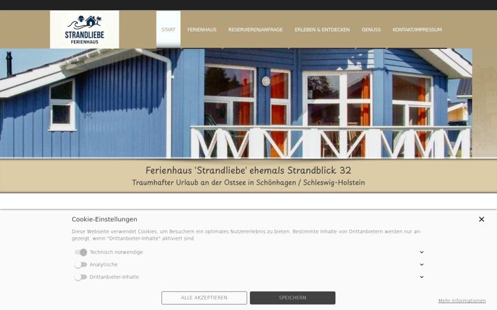 Posnetek zaslona strandblick32-schoenhagen.de