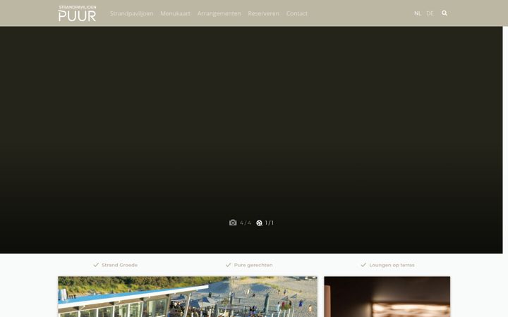 Screenshot von strandpaviljoenpuur.nl