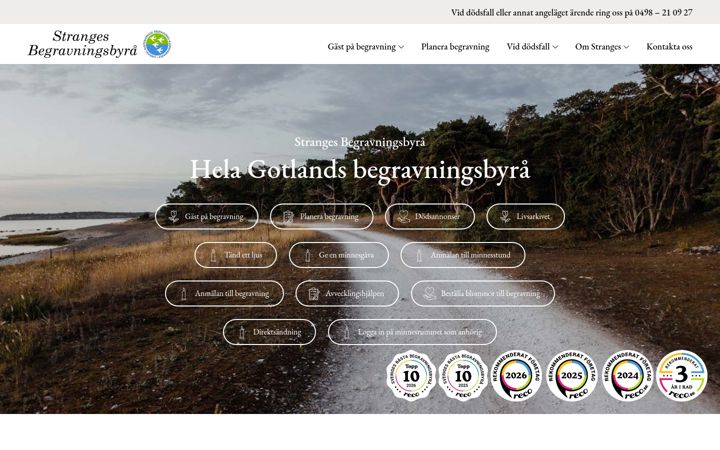 Screenshot of stranges.se