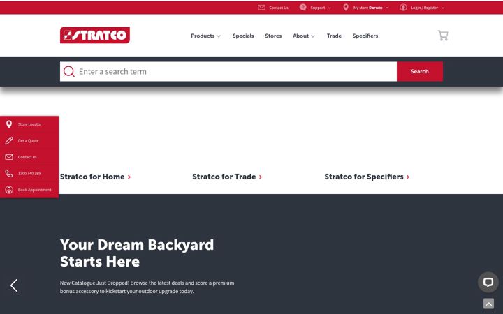 Screenshot of stratco.com.au