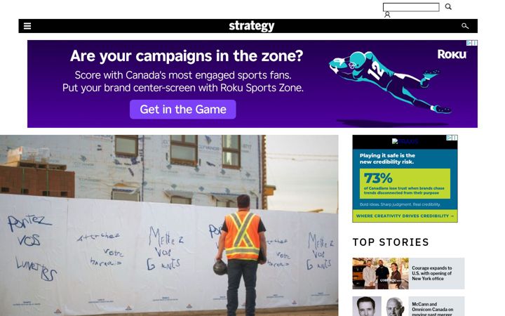 Screenshot of strategyonline.ca