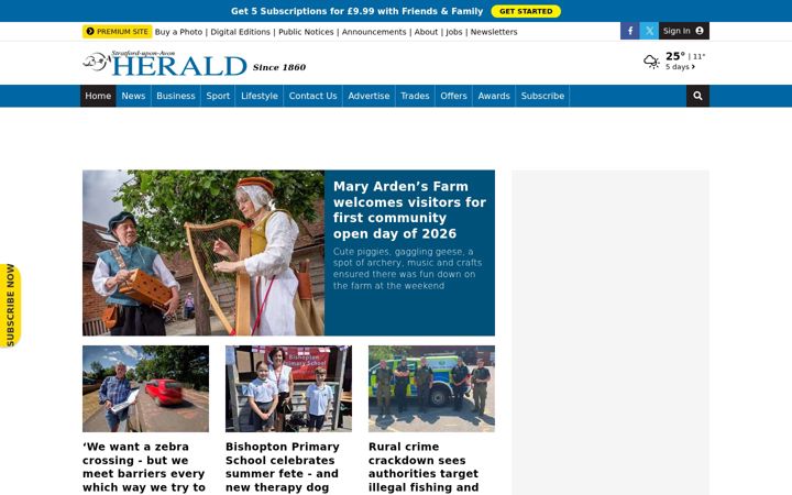 Screenshot of stratford-herald.com