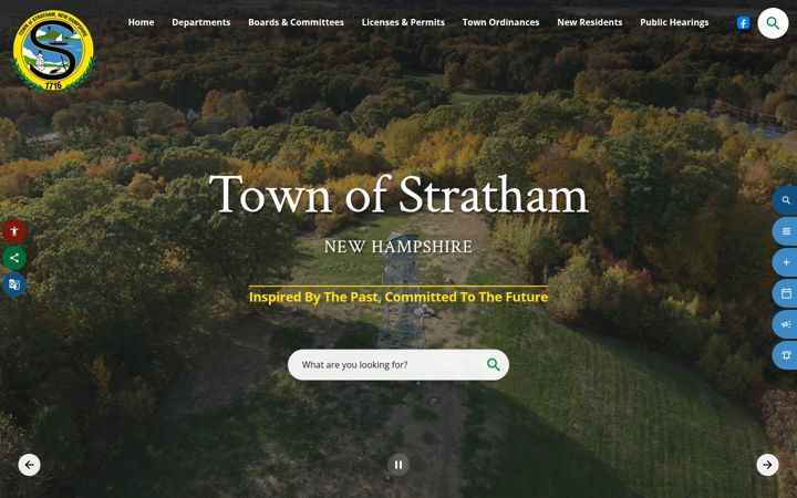Screenshot of strathamnh.gov