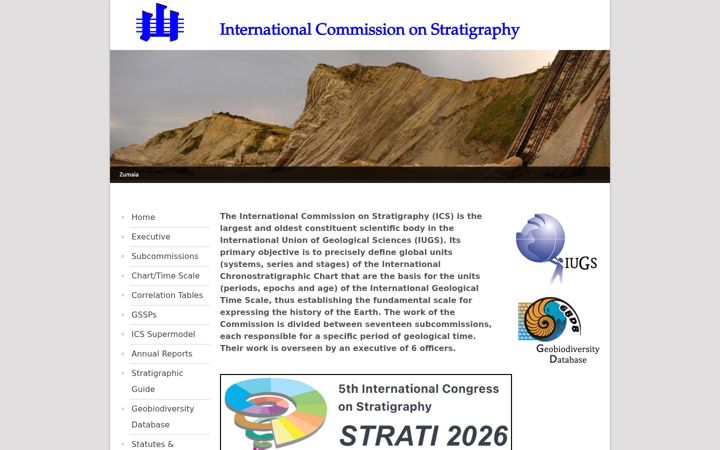 Screenshot of stratigraphy.org