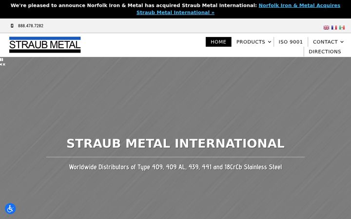 Posnetek zaslona straubmetal409.com